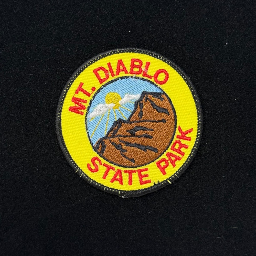 Mt Diablo State Park California Souvenir Embroidered Patch Yellow 3 Inch Round